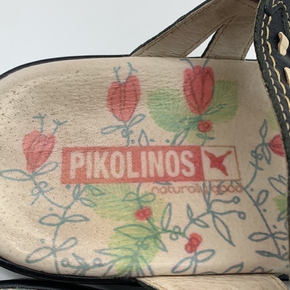 Pikolinos Black Leather Slip on sandals Sz EU 41. BSN0908F - Picture 4 of 7